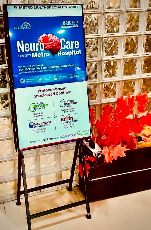 SLX On Air screen at Metro Hospital Neurosciences