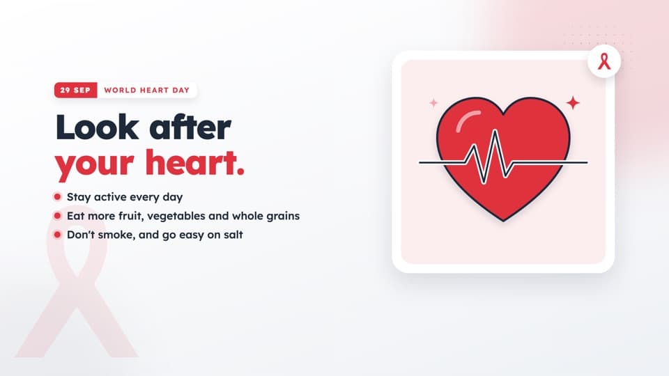 World Heart Day awareness slide