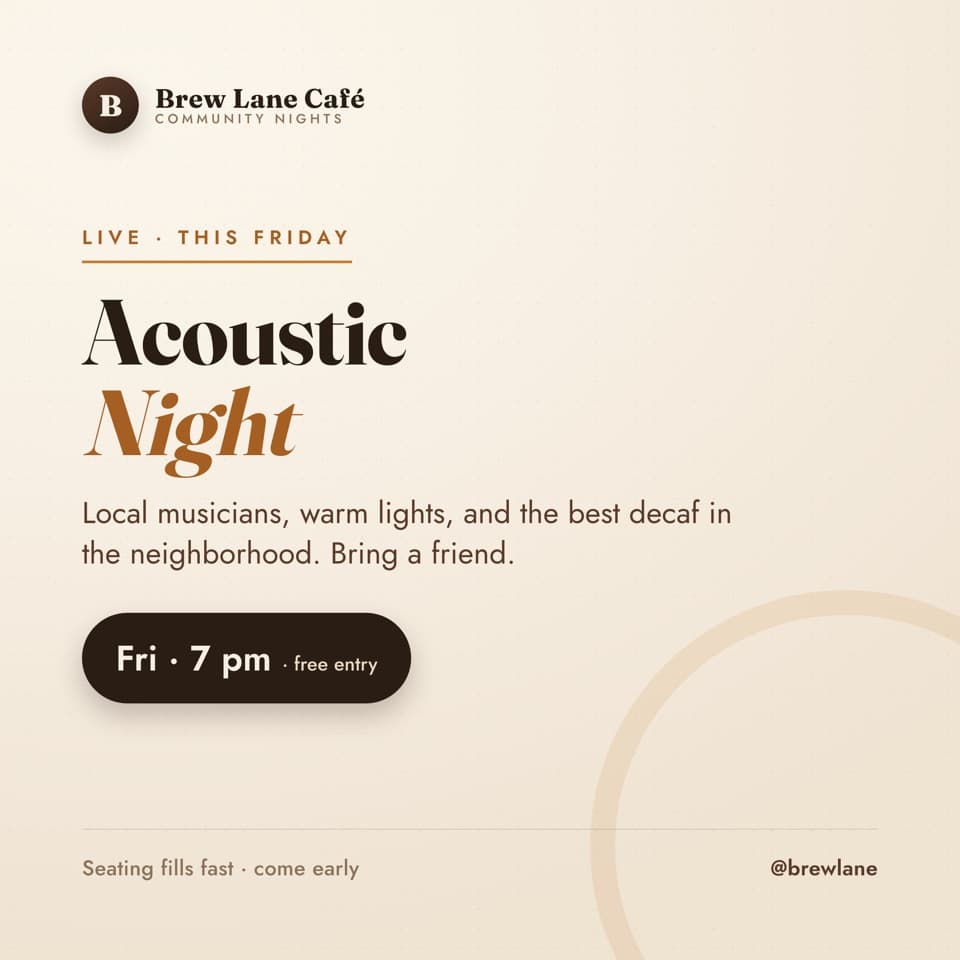 Live music night announcement