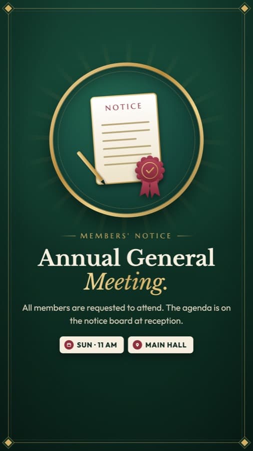 Annual General Meeting notice